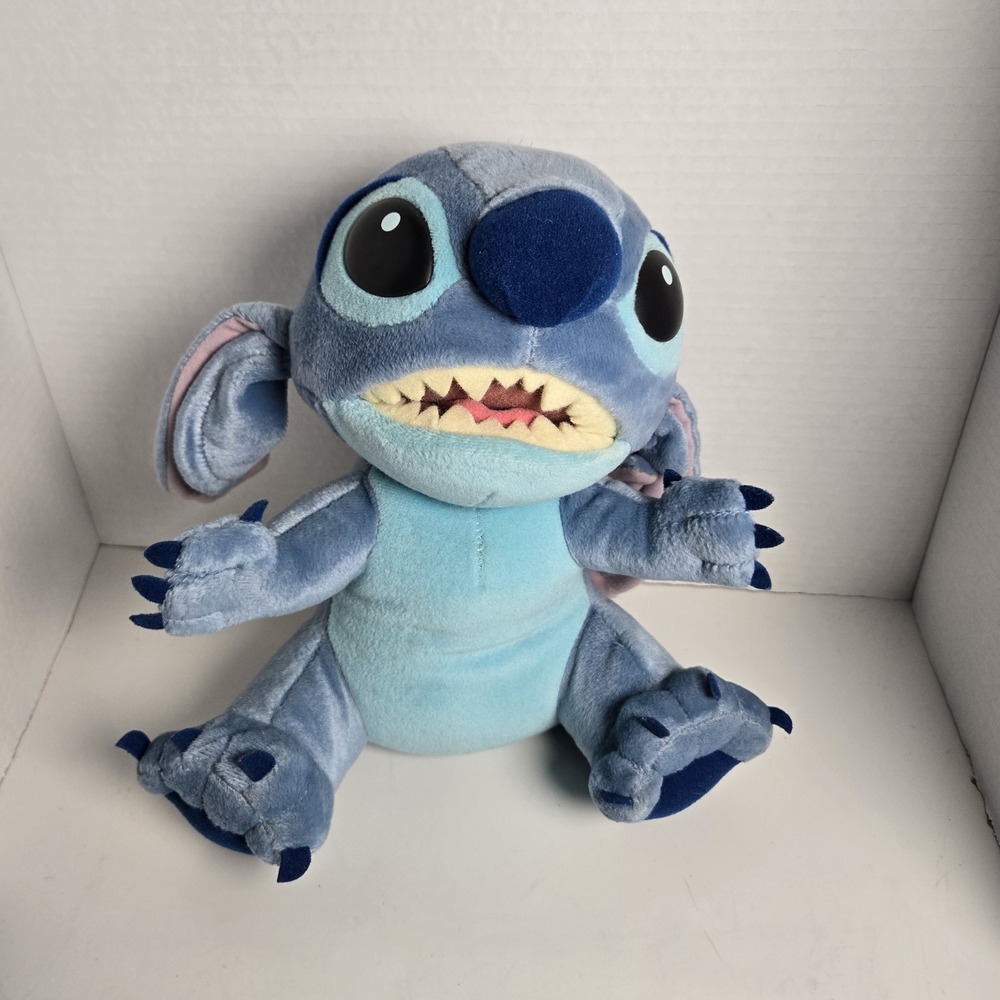 Vintage Disney Lilo Stitch Talking Aloha Stitch Plush Toy Hasbro 2002 WORKING